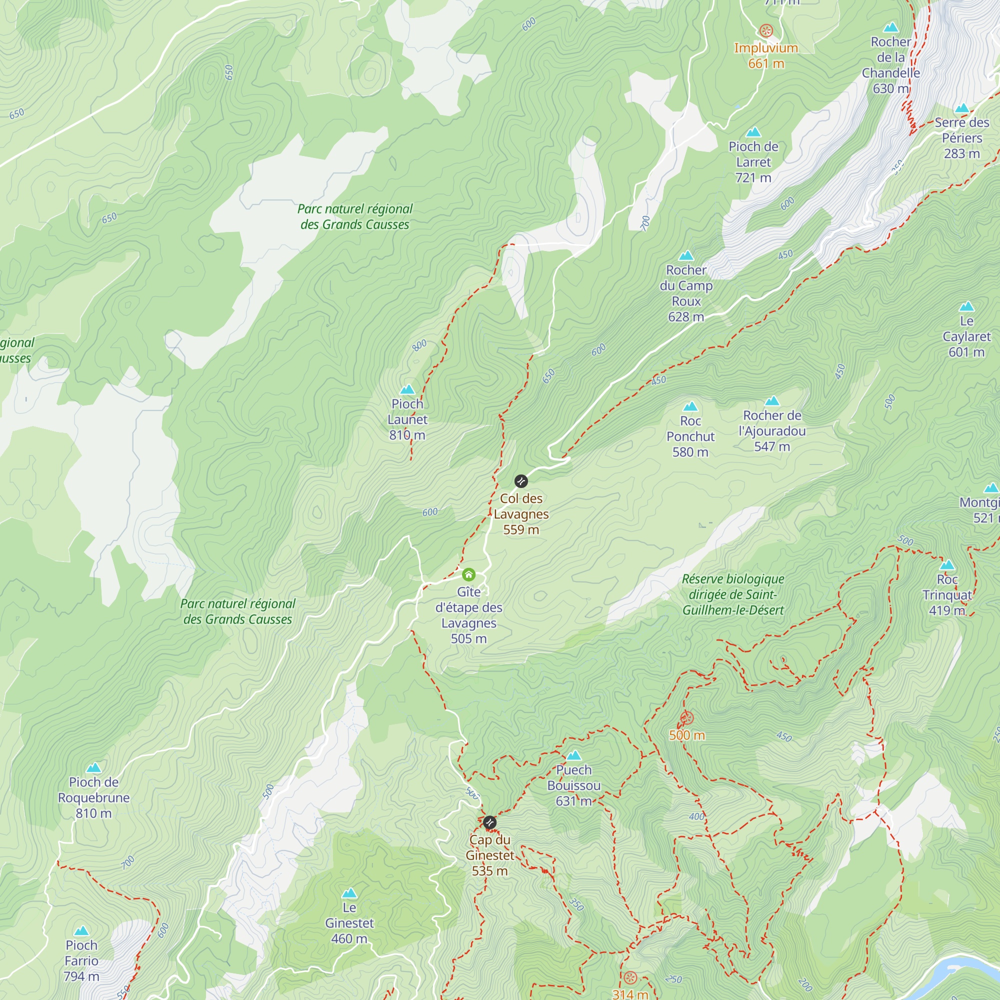 Gîte d'étape du Mas d'Aubert map