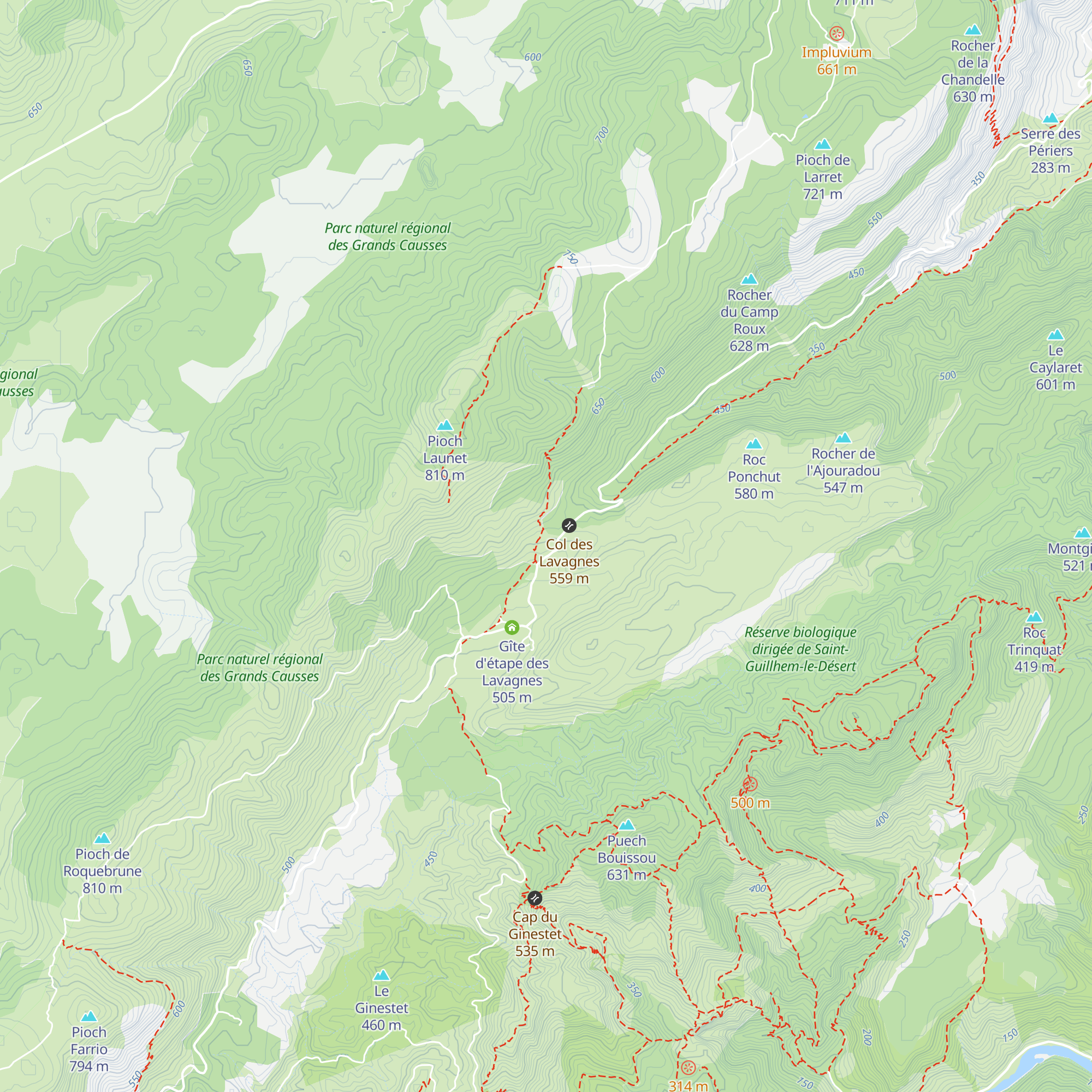 Gîte d'étape du Mas d'Aubert map