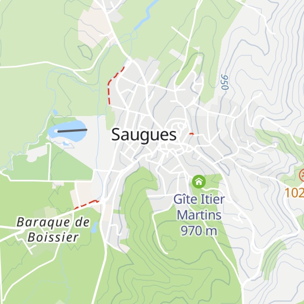 Map of Gîte d'étape communal