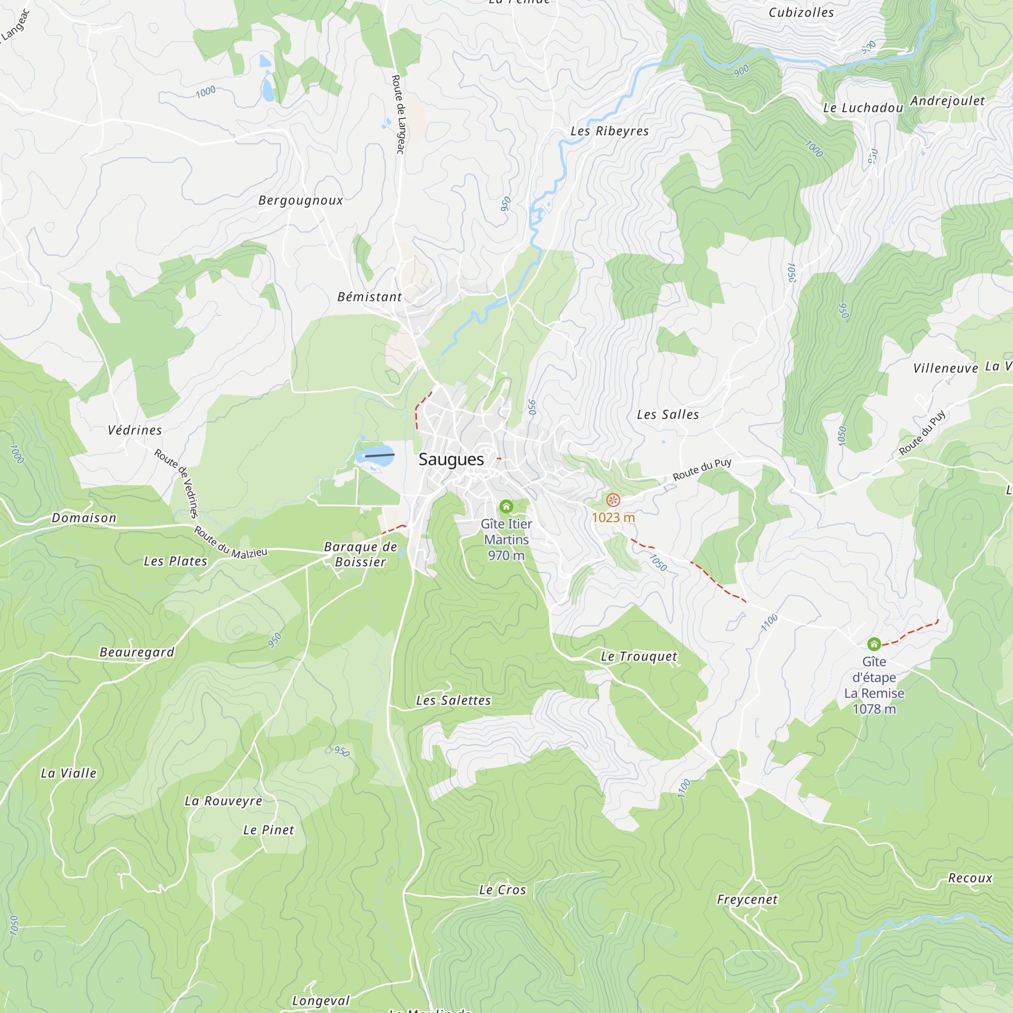 Gîte Itier Martins map