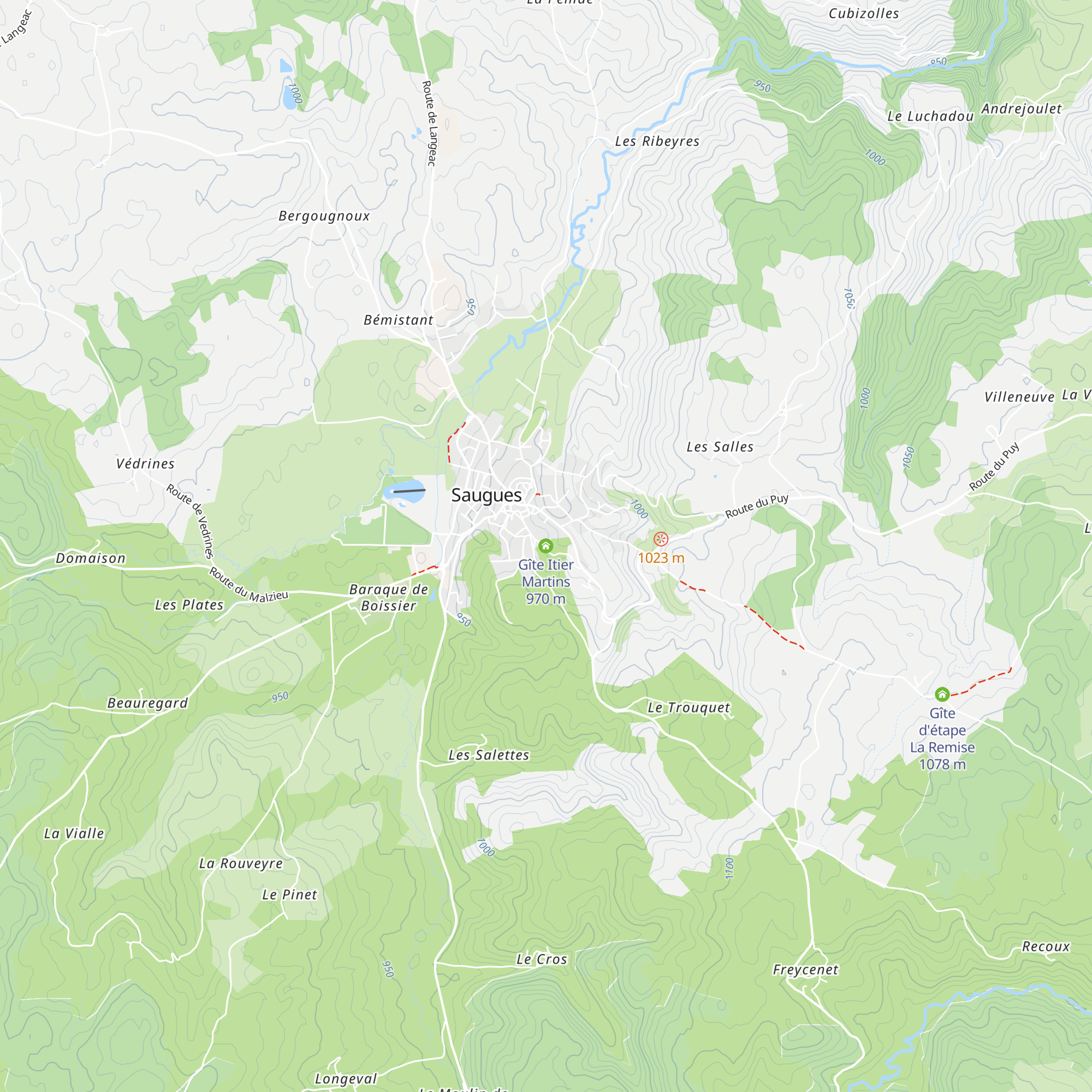 Gîte Itier Martins map