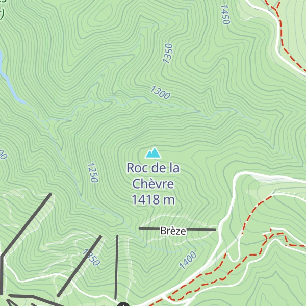 Map of Roc de la Chèvre