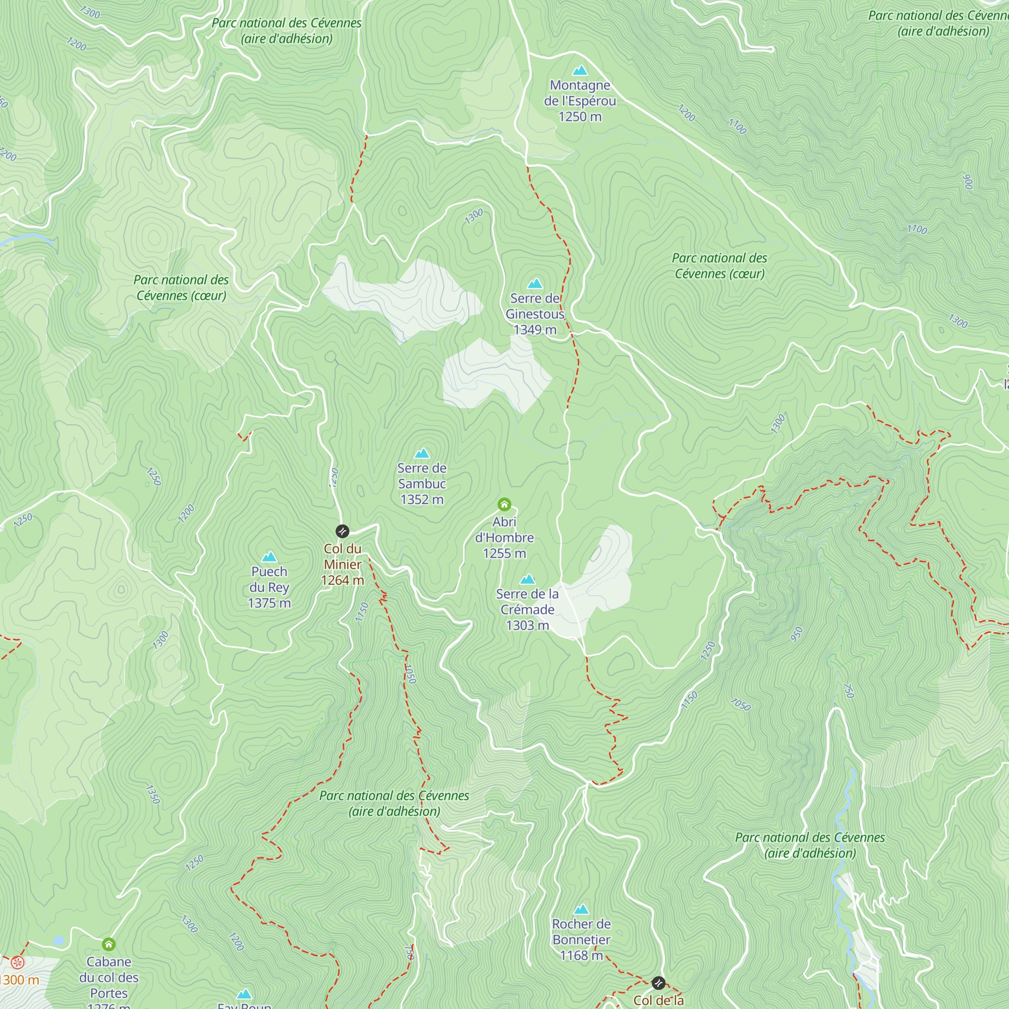 Abri d'Hombre map