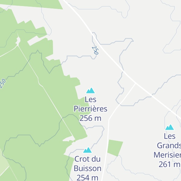 Map of Les Pierrières