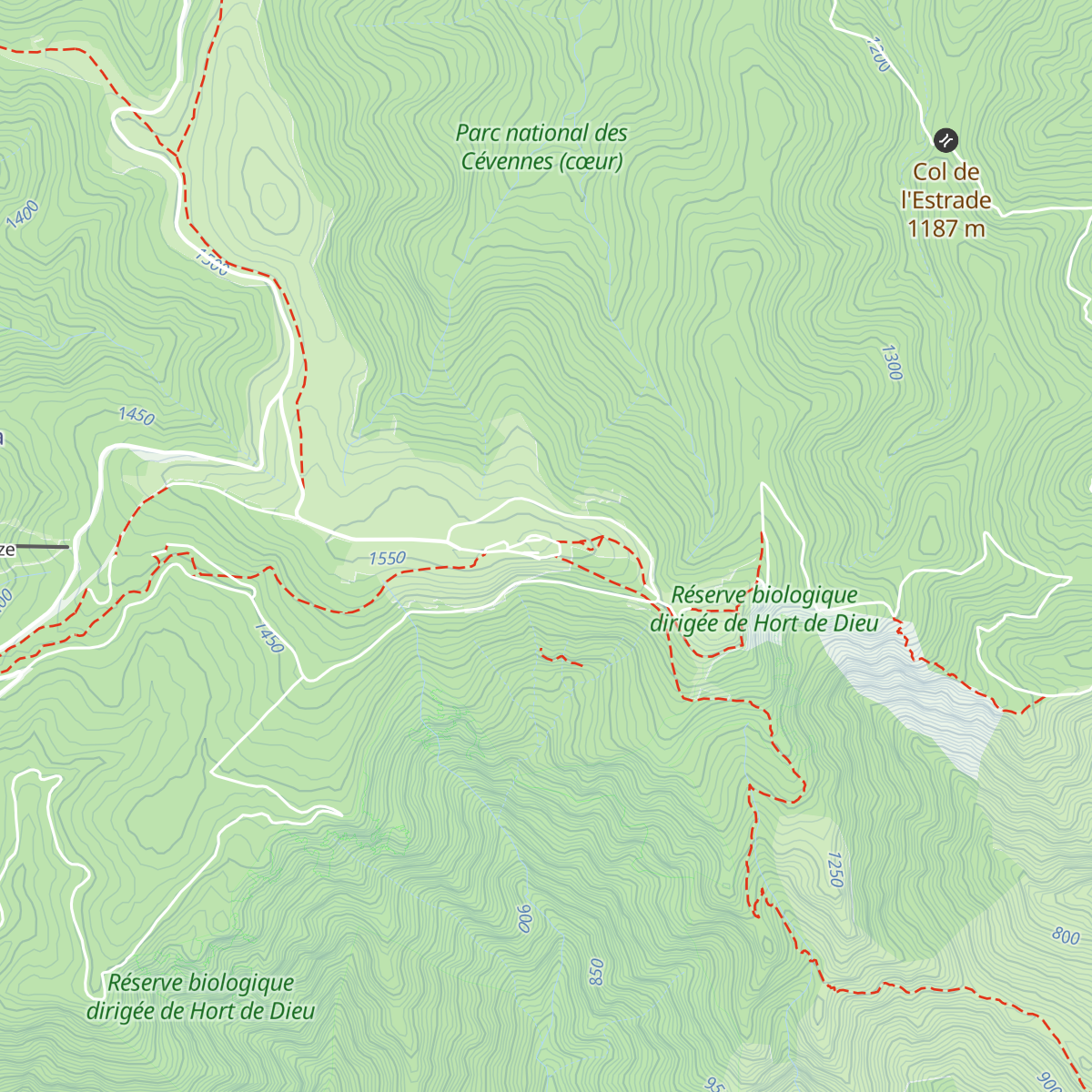 Gîte d'étape du Mont Aigoual map