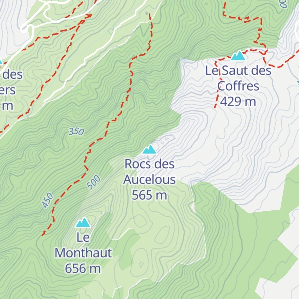 Map of Rocs des Aucelous