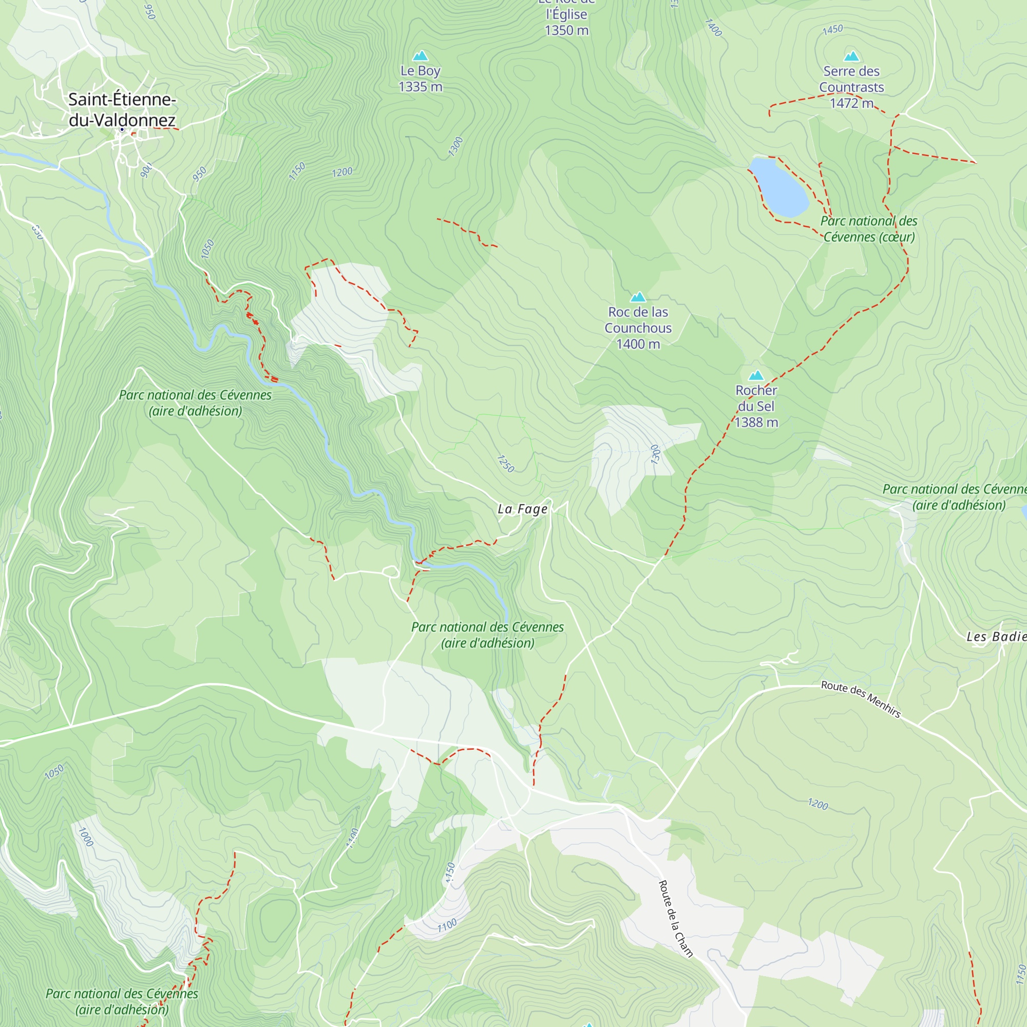 Gîte d'étape de La Fage map