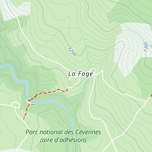 Map of Gîte d'étape de La Fage