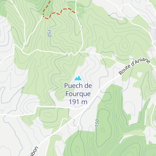 Map of Puech de Fourque