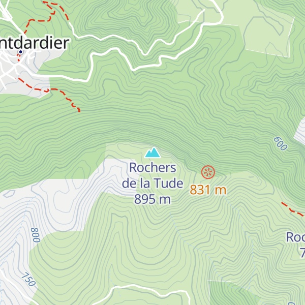 Map of Rochers de la Tude