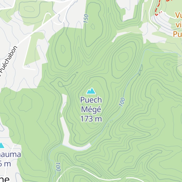 Map of Puech Mégé