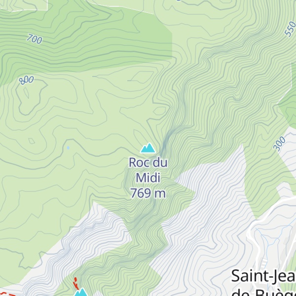 Map of Roc du Midi