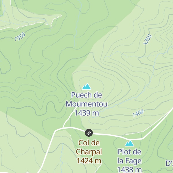 Map of Puech de Moumentou