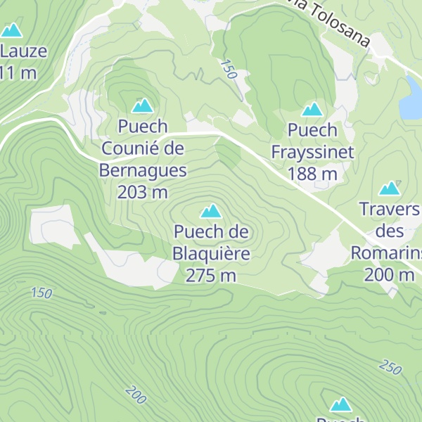 Map of Puech de Blaquière