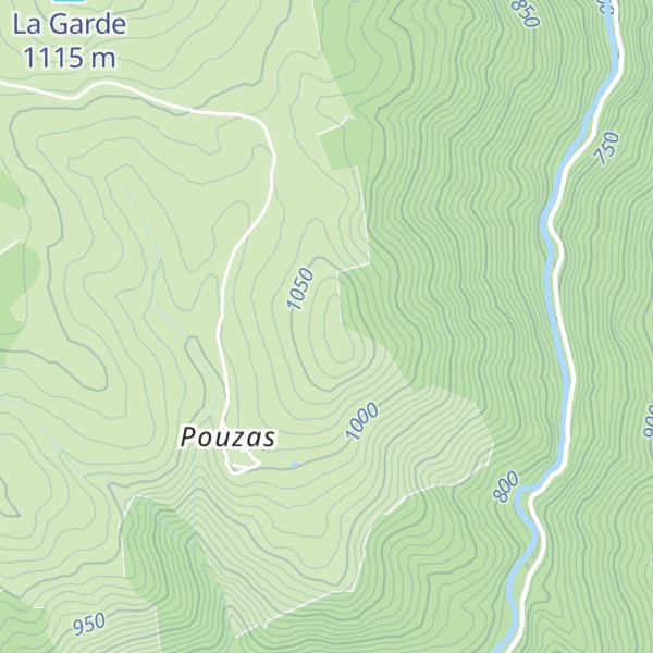 Map of La Garde de Pouzas