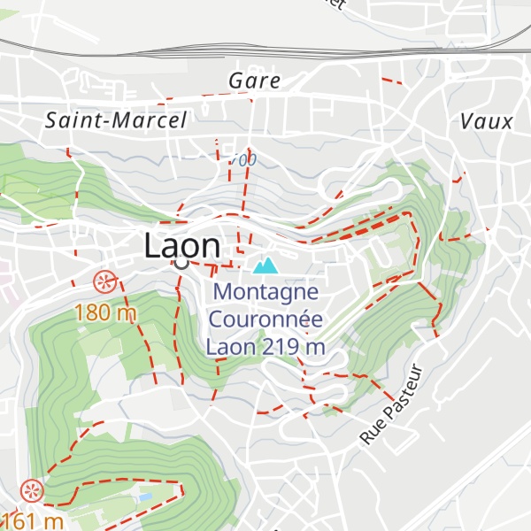 Map of Montagne Couronnée Laon