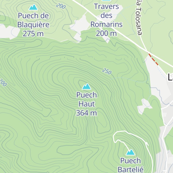 Map of Puech Haut