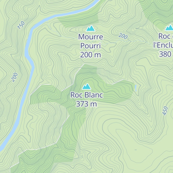 Map of Roc Blanc