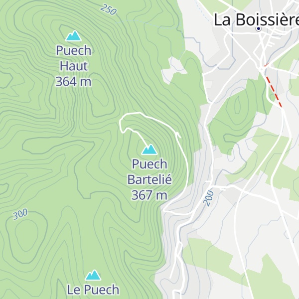 Map of Puech Bartelié