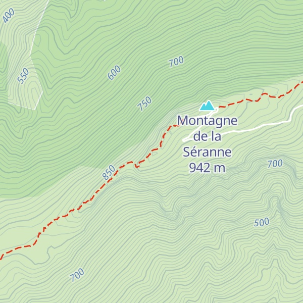 Map of Roc Blanc