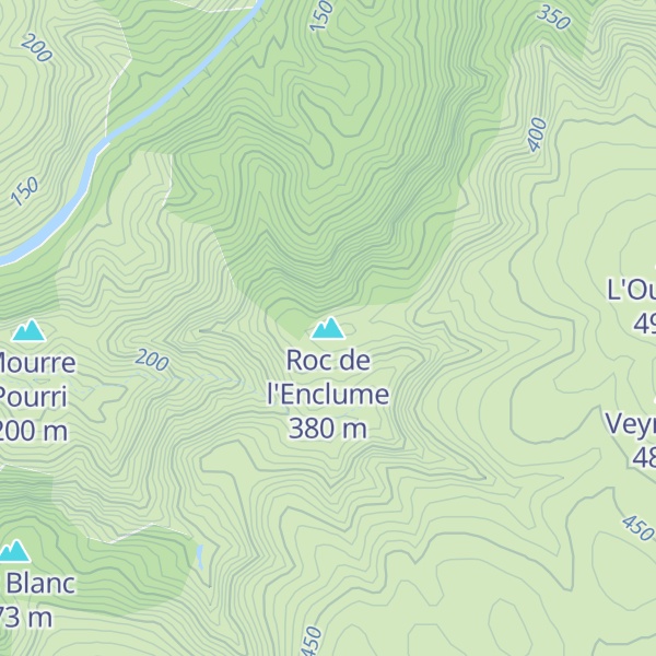 Map of Roc de l'Enclume