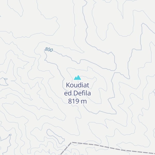Map of Koudiat ed Defila