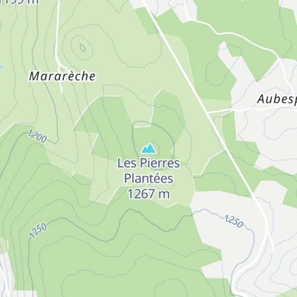 Map of Les Pierres Plantées