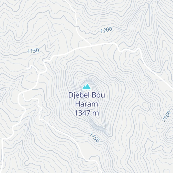 Map of Djebel Bou Haram