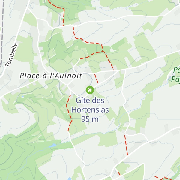 Map of Gîte des Hortensias