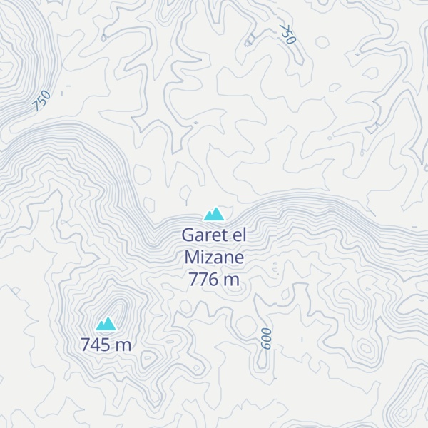 Map of Garet el Mizane