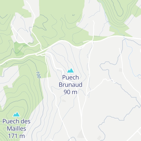 Map of Puech Brunaud
