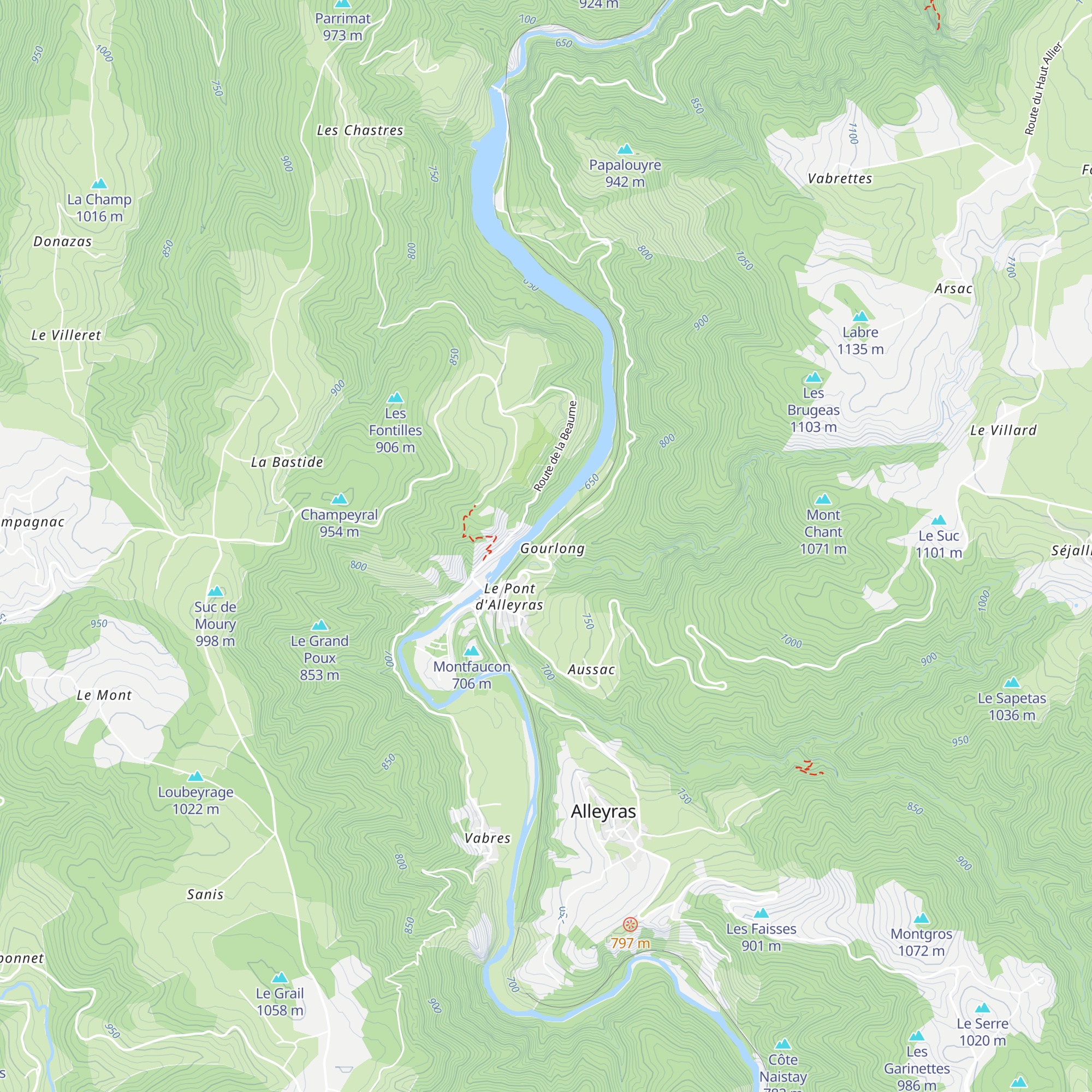 Gîtes de la Vallée map