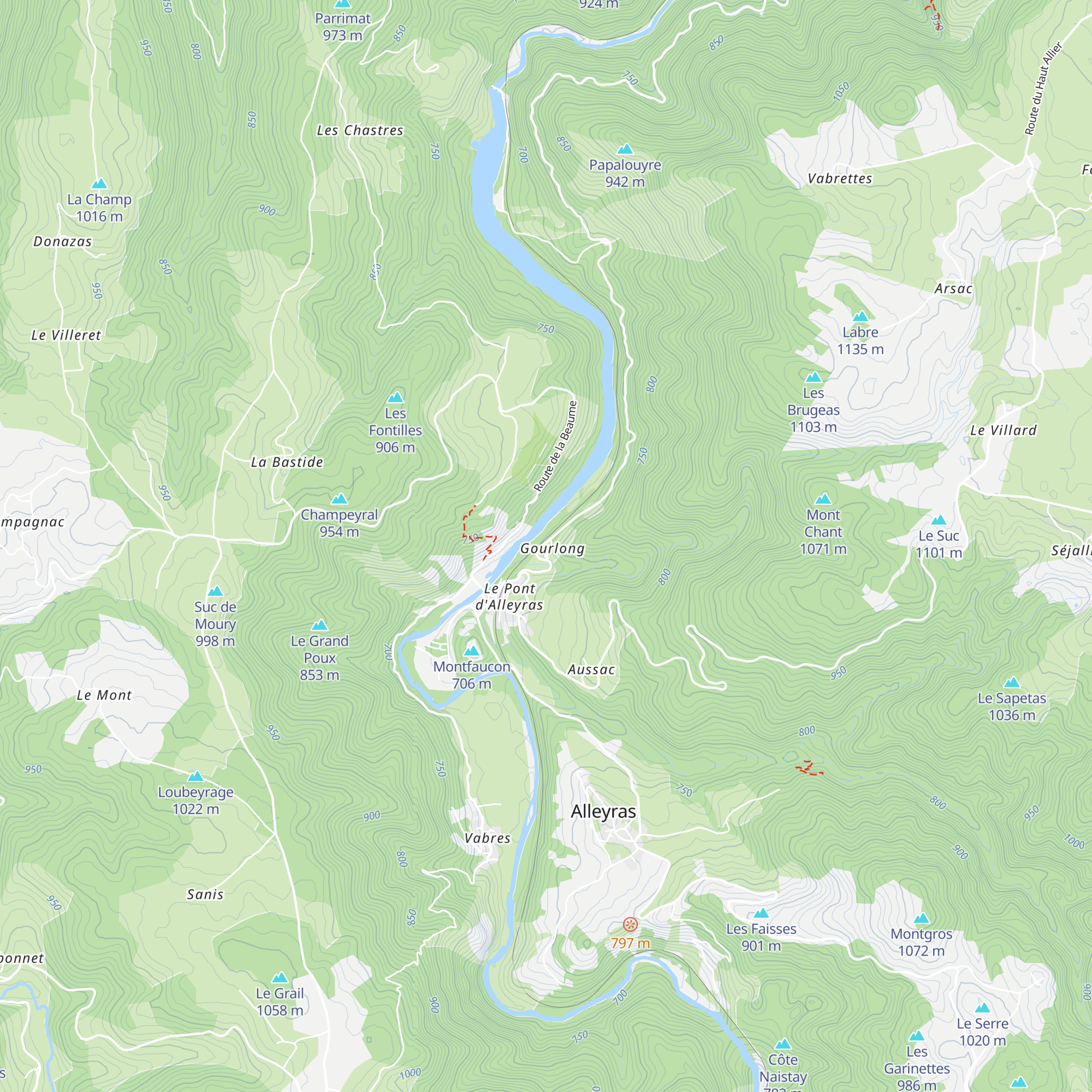 Gîtes de la Vallée map