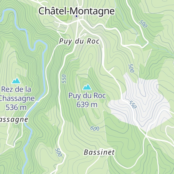 Map of Puy du Roc