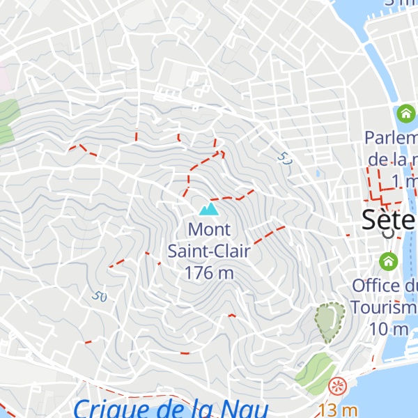 Map of Mont Saint-Clair