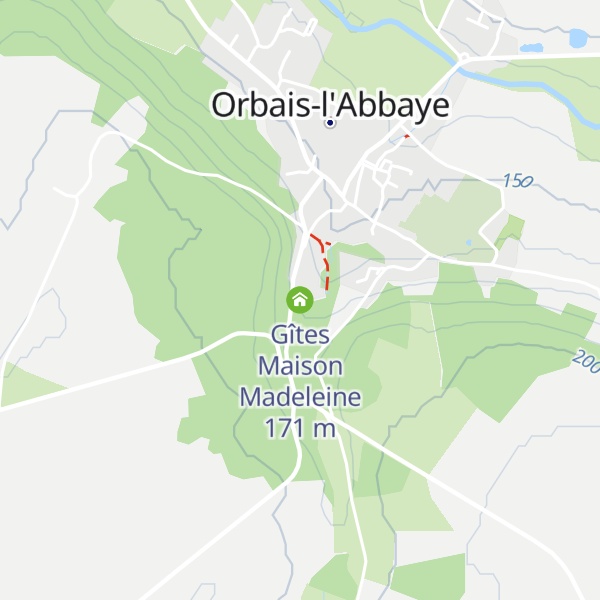 Map of Gîtes Maison Madeleine