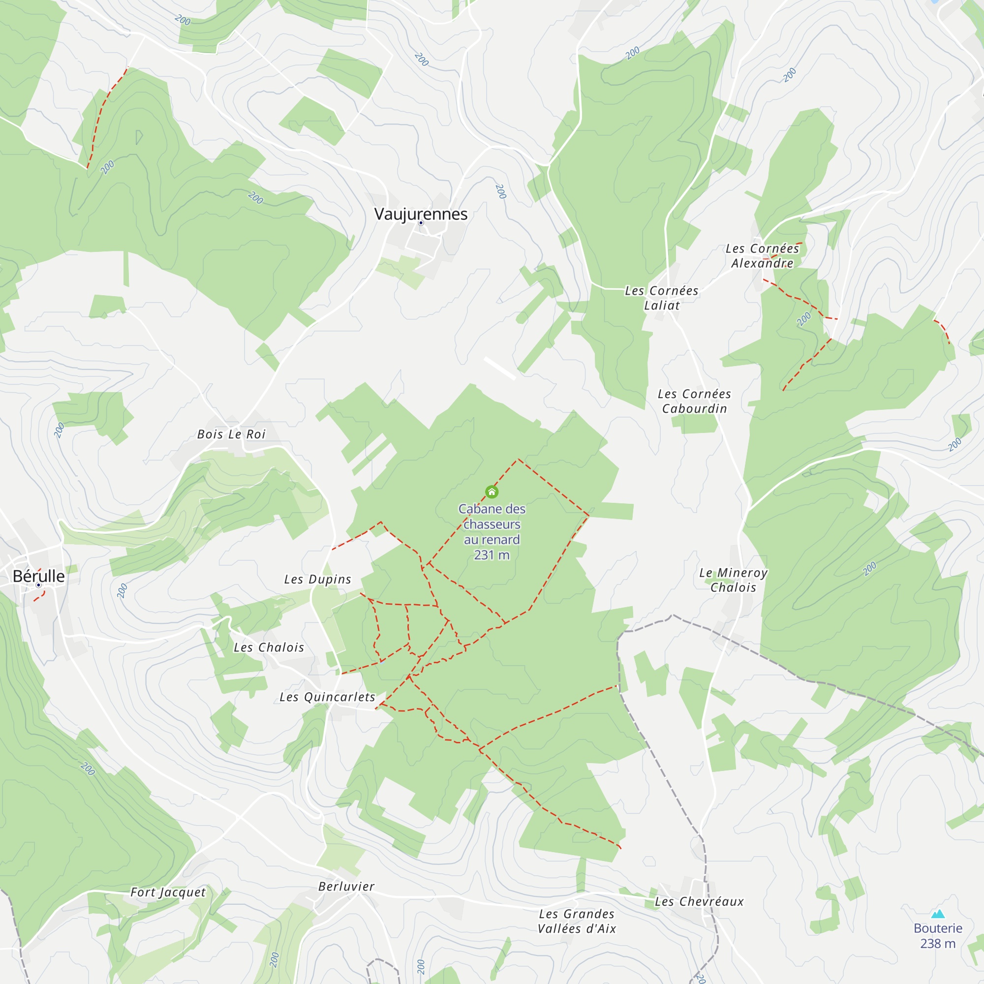 Cabane des chasseurs au renard map