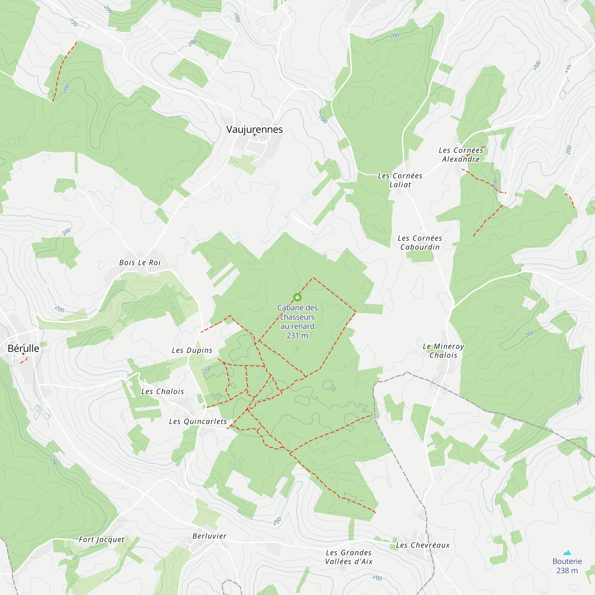Cabane des chasseurs au renard map