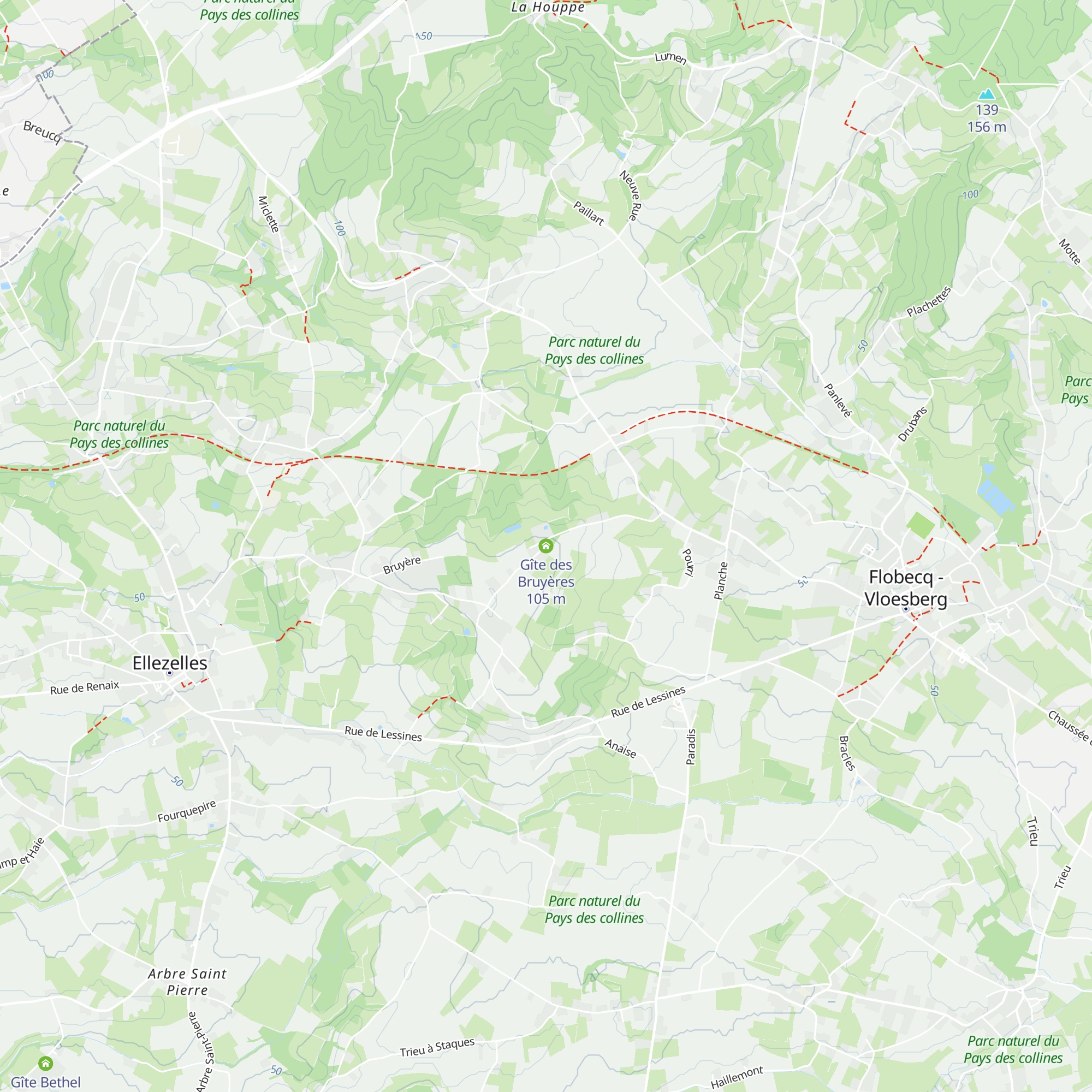 Gîte des Bruyères map