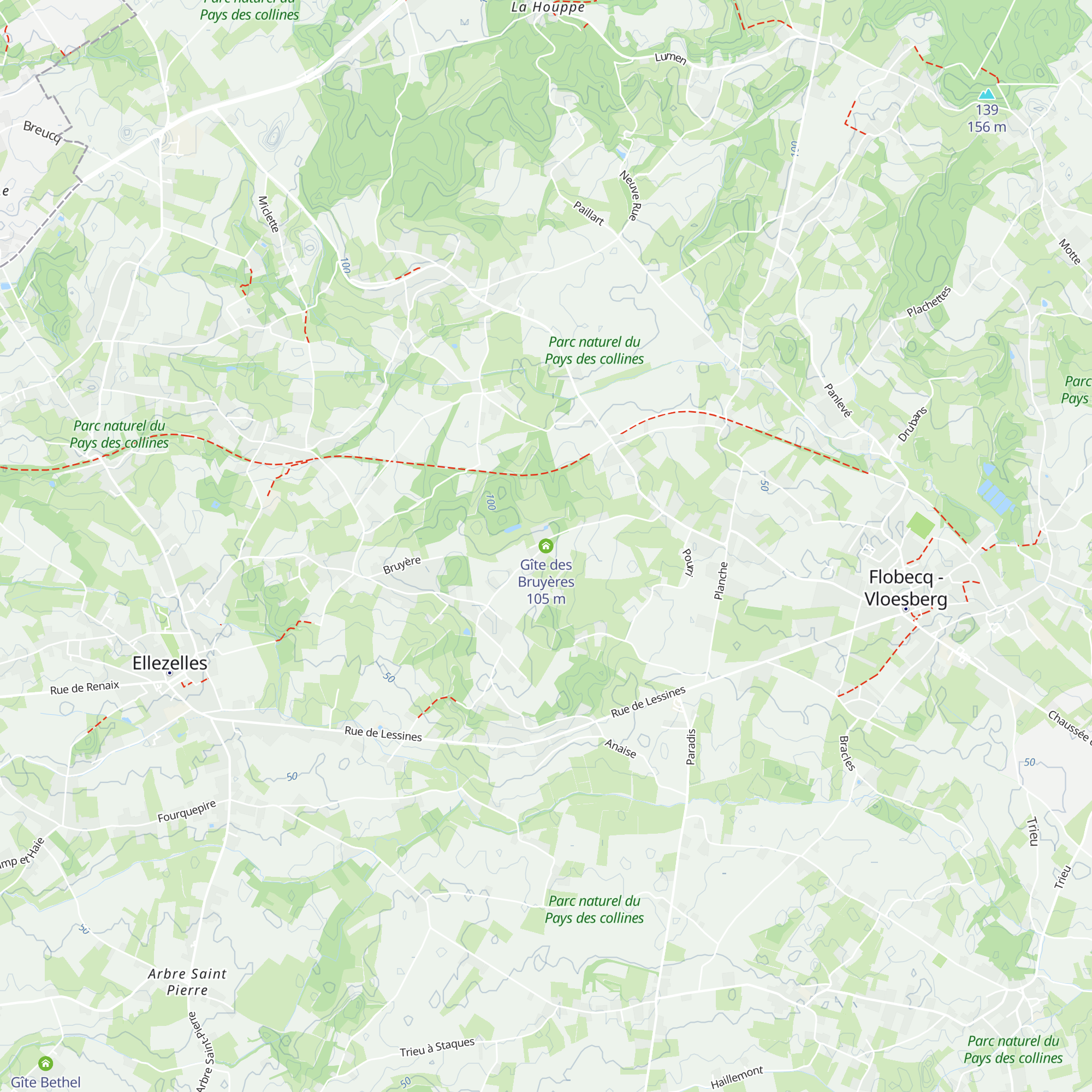 Gîte des Bruyères map