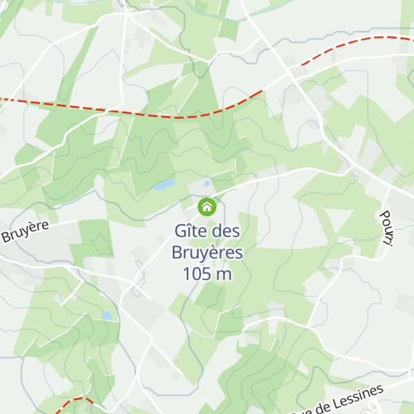 Map of Gîte des Bruyères