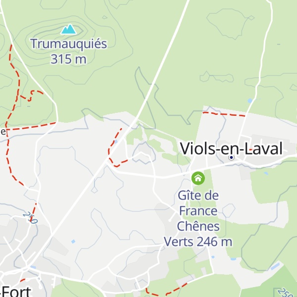 Map of Gite d'étape de Roussières