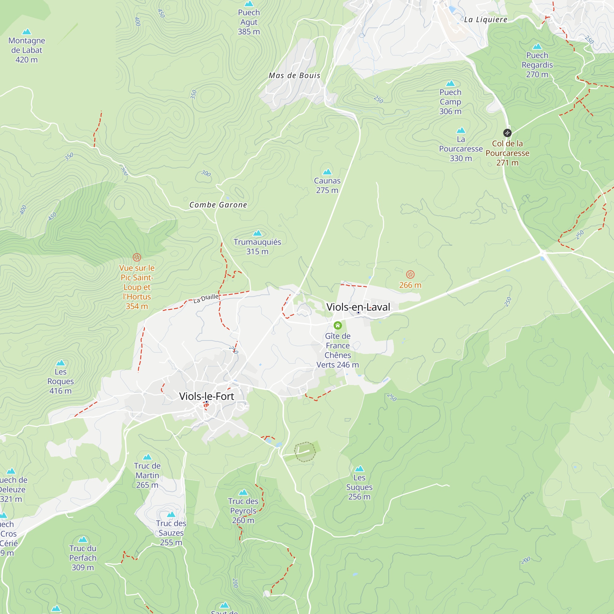 Gite d'étape de Roussières map