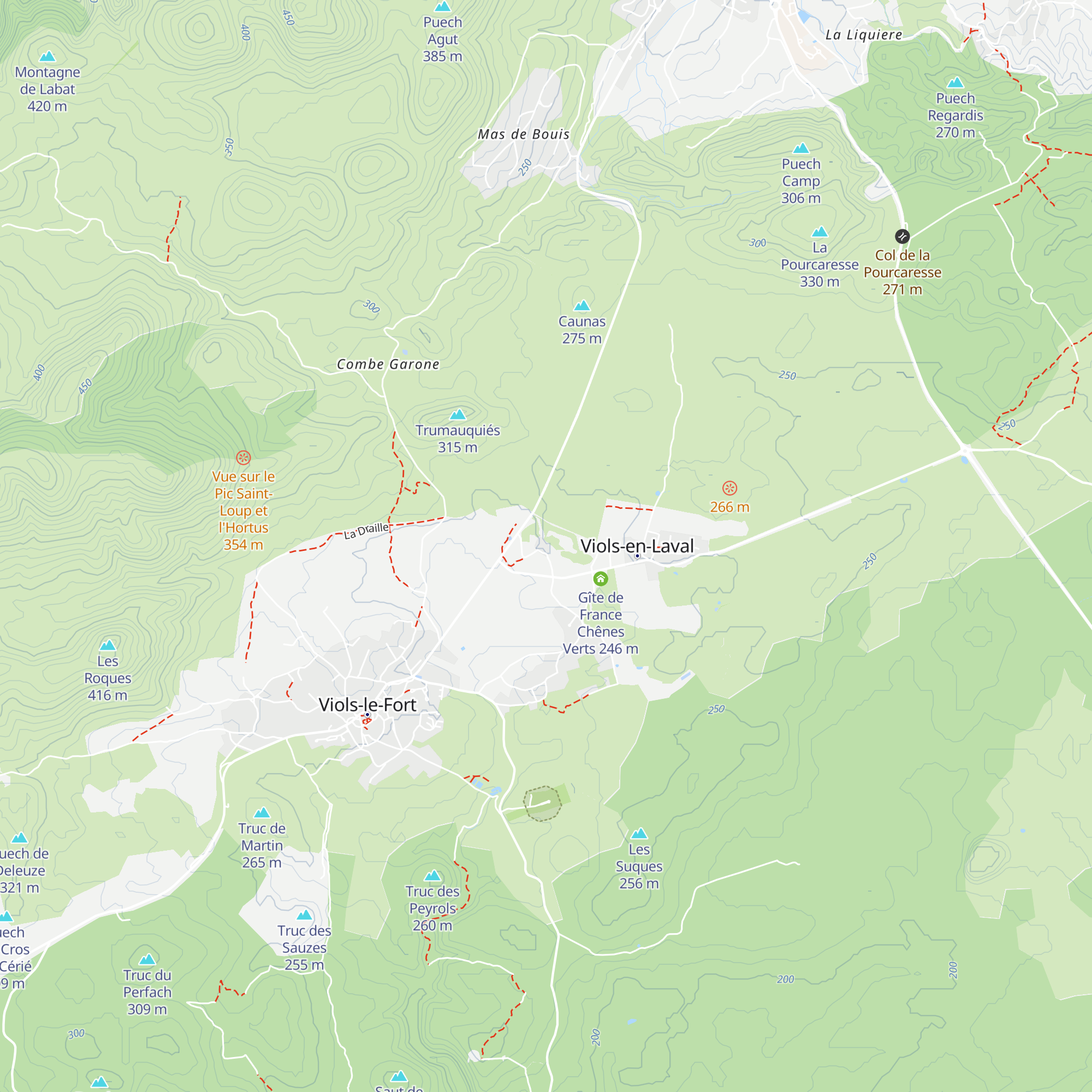 Gite d'étape de Roussières map