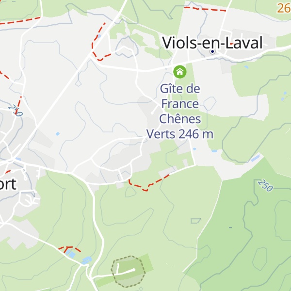 Map of Gîte Côte Chênes Verts