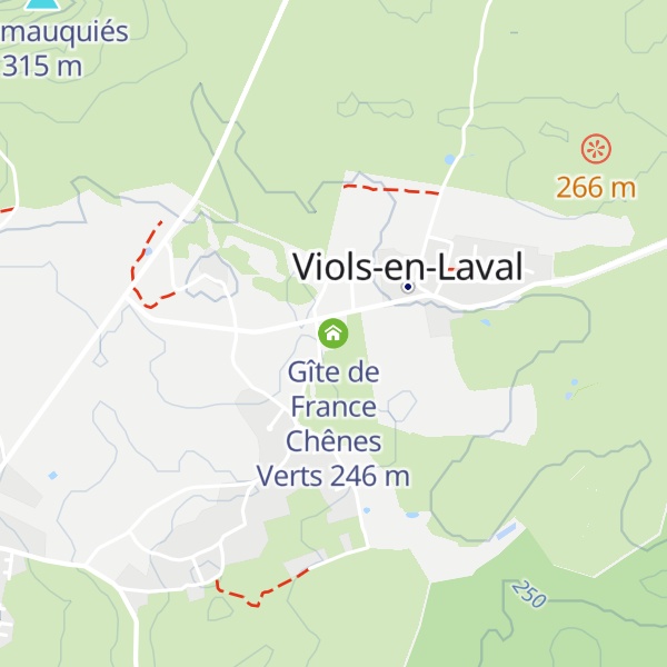 Map of Gîte de France Chênes Verts