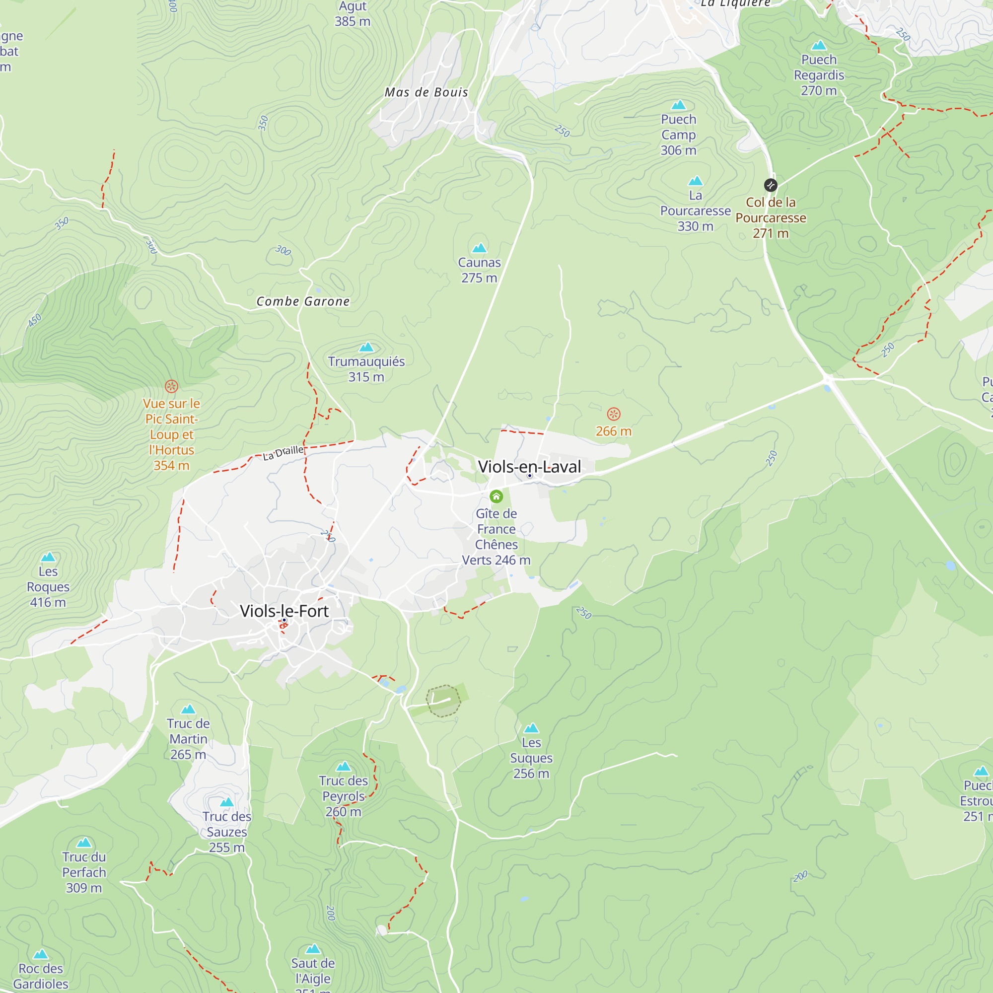 Gîte de France Chênes Verts map