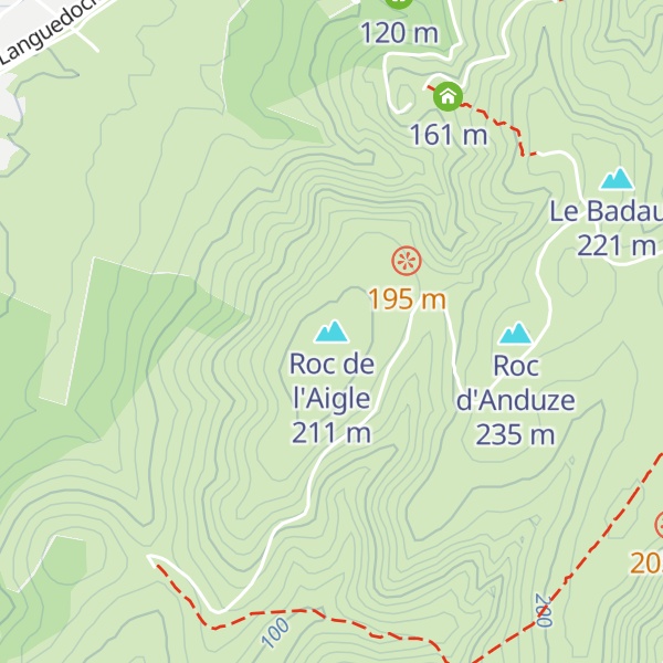 Map of Roc de l'Aigle