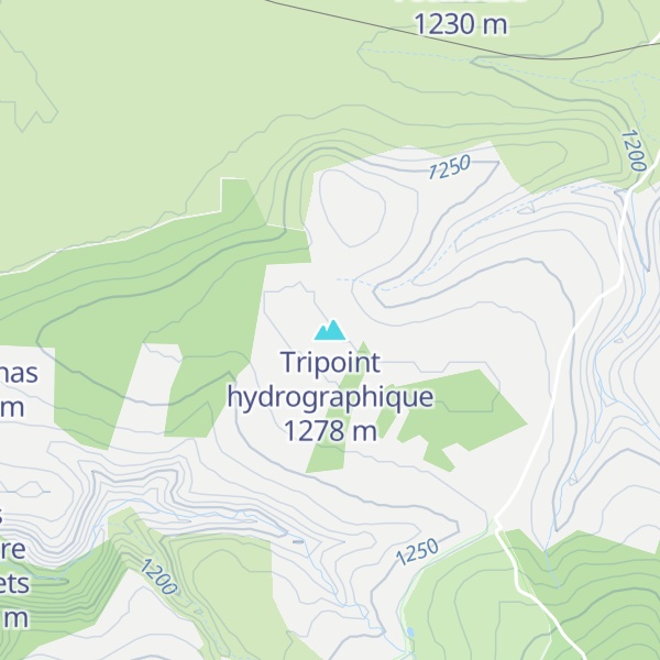 Map of Tripoint hydrographique