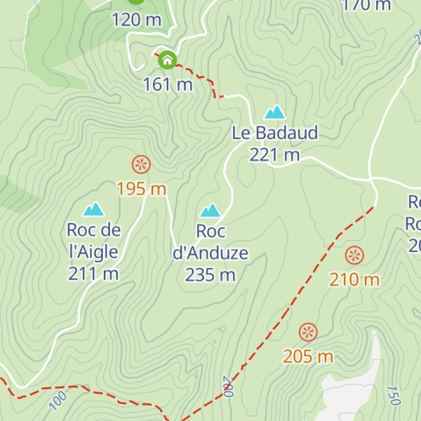 Map of Roc d'Anduze